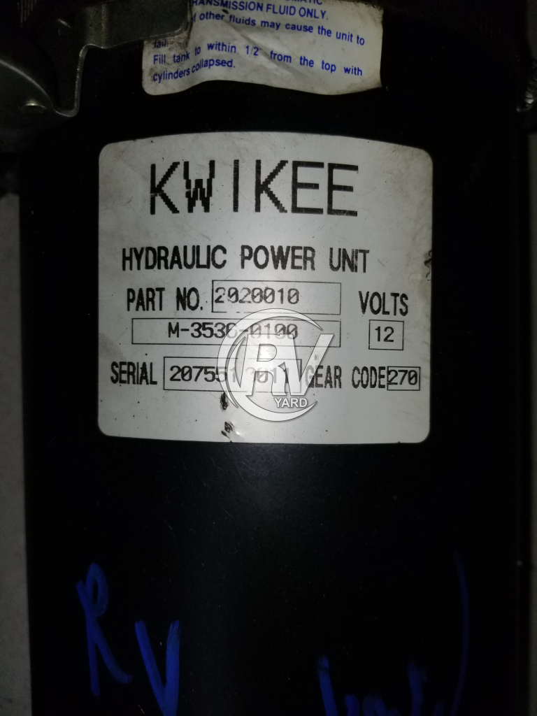 Used Kwikee Hydraulic Pump 2020010