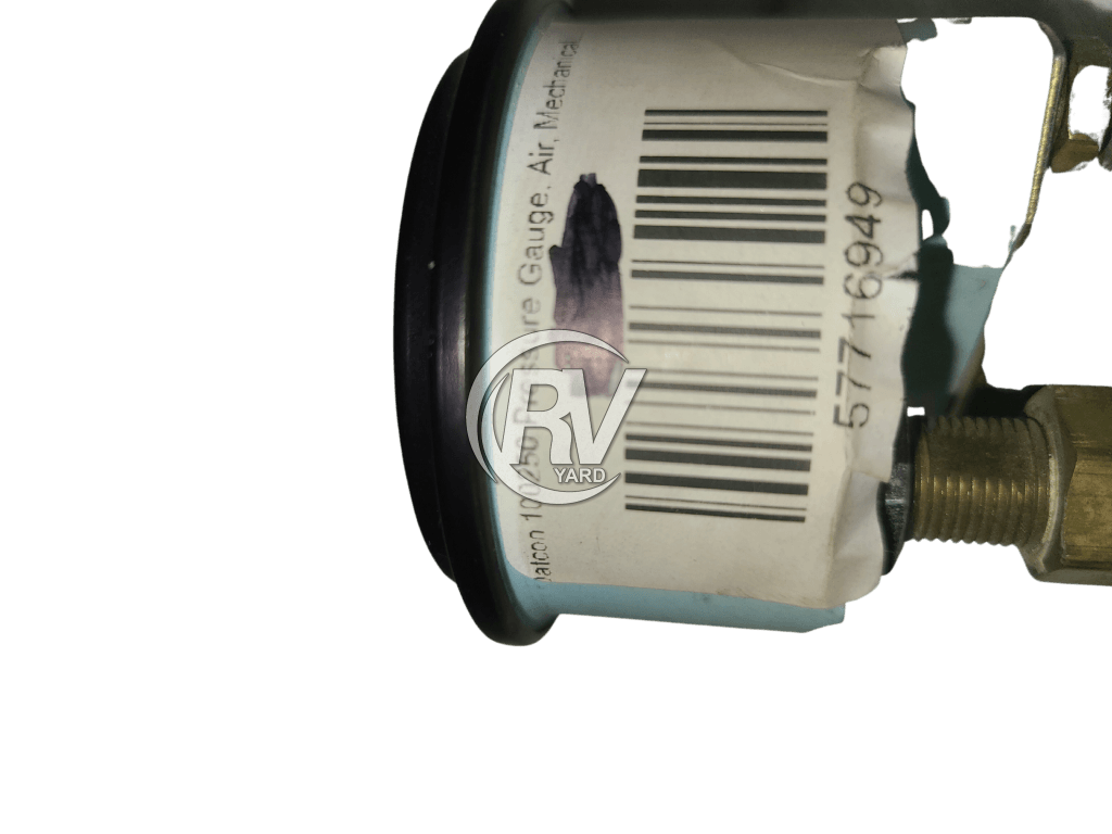 Datcon Air Pressure Gauge W/ Orange Font #100250 Rv Gauge