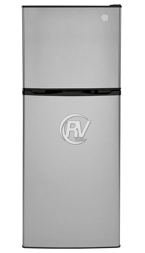 NEW GE 9.8 CU. Ft. 12V TOPFREEZER REFRIG Stainless Steel, RIGHT RV