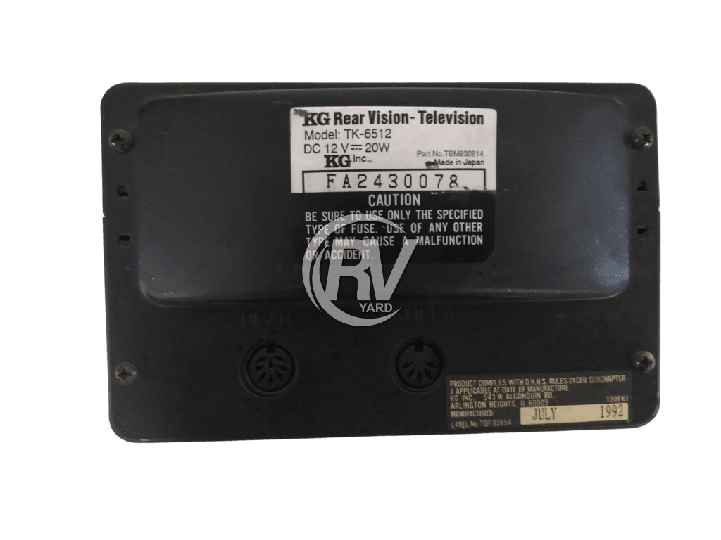 KG Back-up Camera Monitor TK-6512
