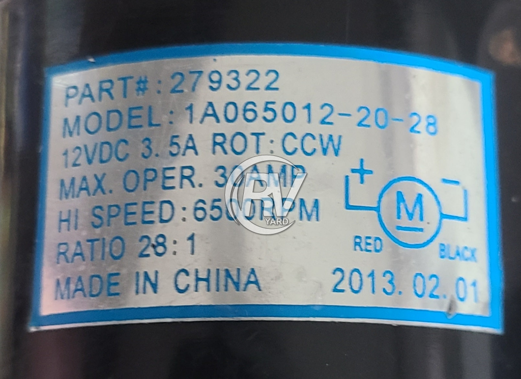 Used Slide Out Motor 279322