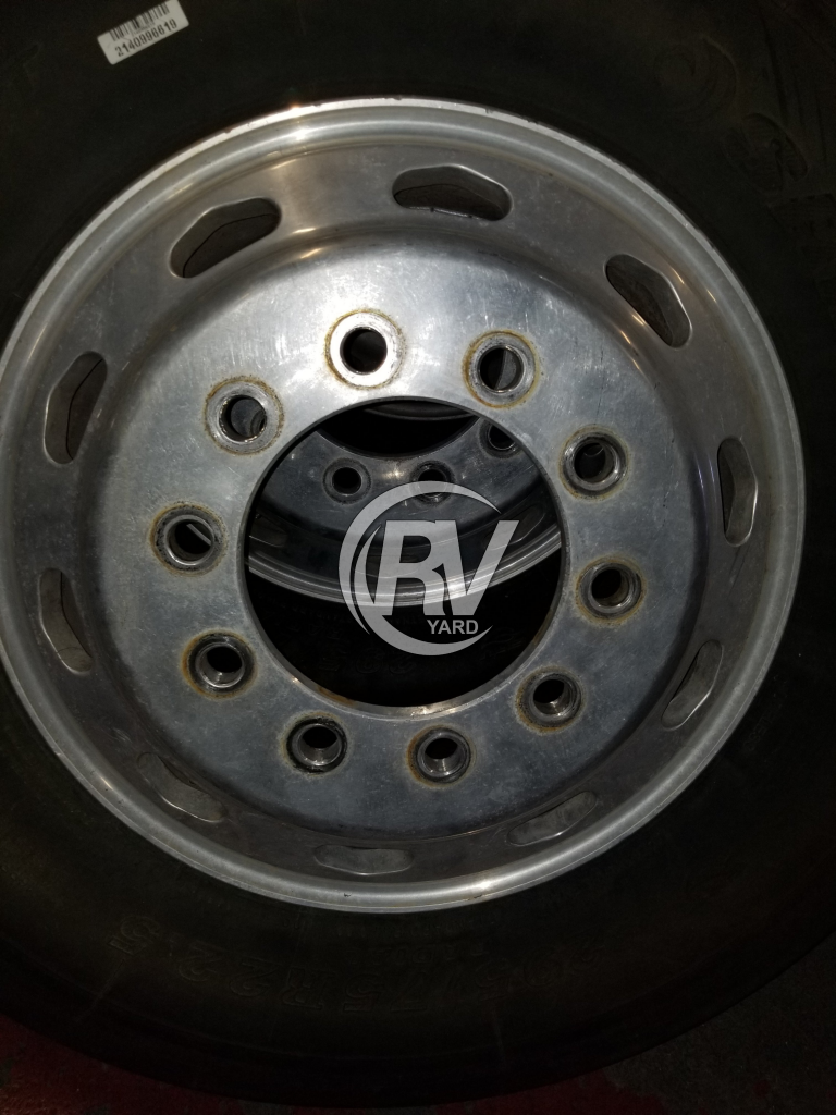 Set Of Rims And Tires 22.5 10 Lug Hub Piloted