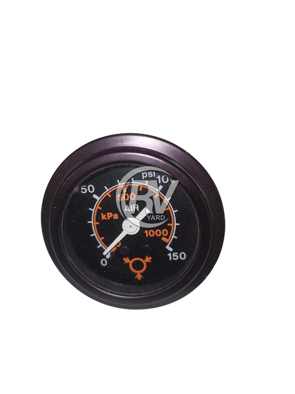 Datcon Air Pressure Gauge W/ Orange Font #100250 Rv Gauge