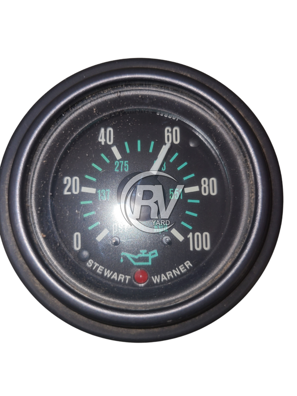 Stewart Warner Oil Pressure Gauge #0920-Nn1-005 Rv Gauge