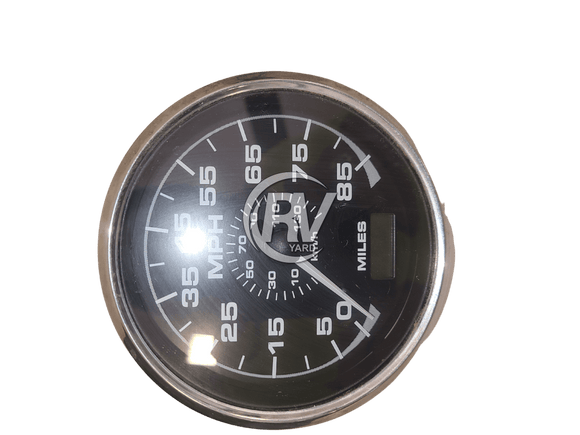 Black Speedometer W/ Mileage Part#Na Rv Gauge