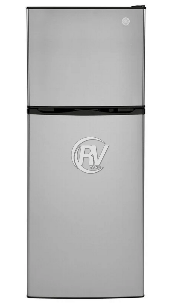 New Ge 9.8 Cu. Ft. 12V Top-Freezer Refrig - Stainless Steel Right Refrigerators