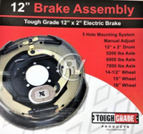 New Right Toughgrade 12 X 2 Electric Trailer Brake Tg122Rebma Brakes